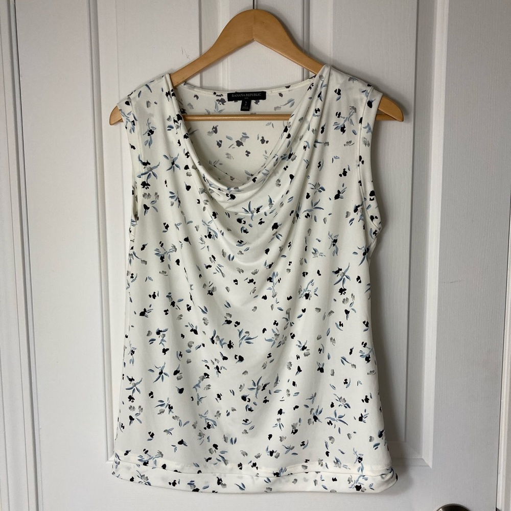Banana Republic Sleeveless Cowl Neck Blouse